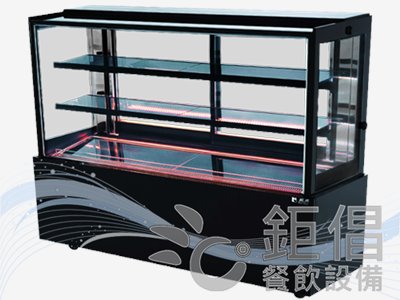 CHR-SQ4/蛋糕櫃-落地型-直角玻璃-4尺-內3層/西點展示櫃/玻璃西點櫃/4尺直角玻璃蛋糕櫃/4尺蛋糕櫃/4尺蛋糕展示櫃/3層蛋糕櫃/落地型蛋糕櫃/平面直角玻璃蛋糕櫃